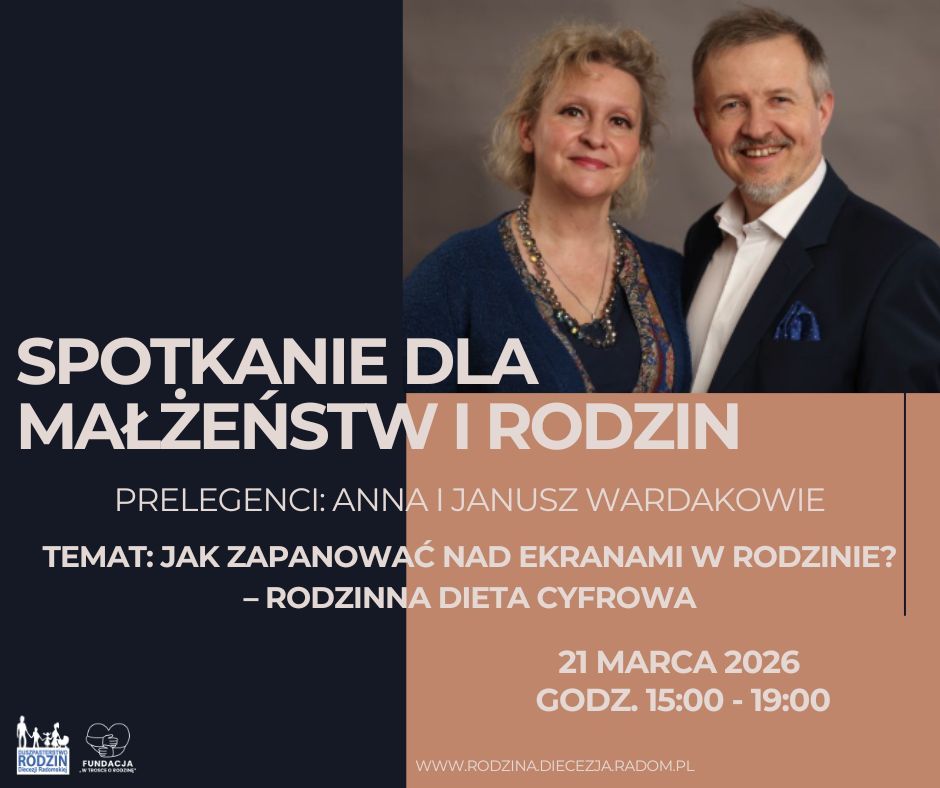 Spotkanie dla Małżeństw i Rodzin – Rodzinna Dieta Cyfrowa: Jak zapanować nad ekranami w domu