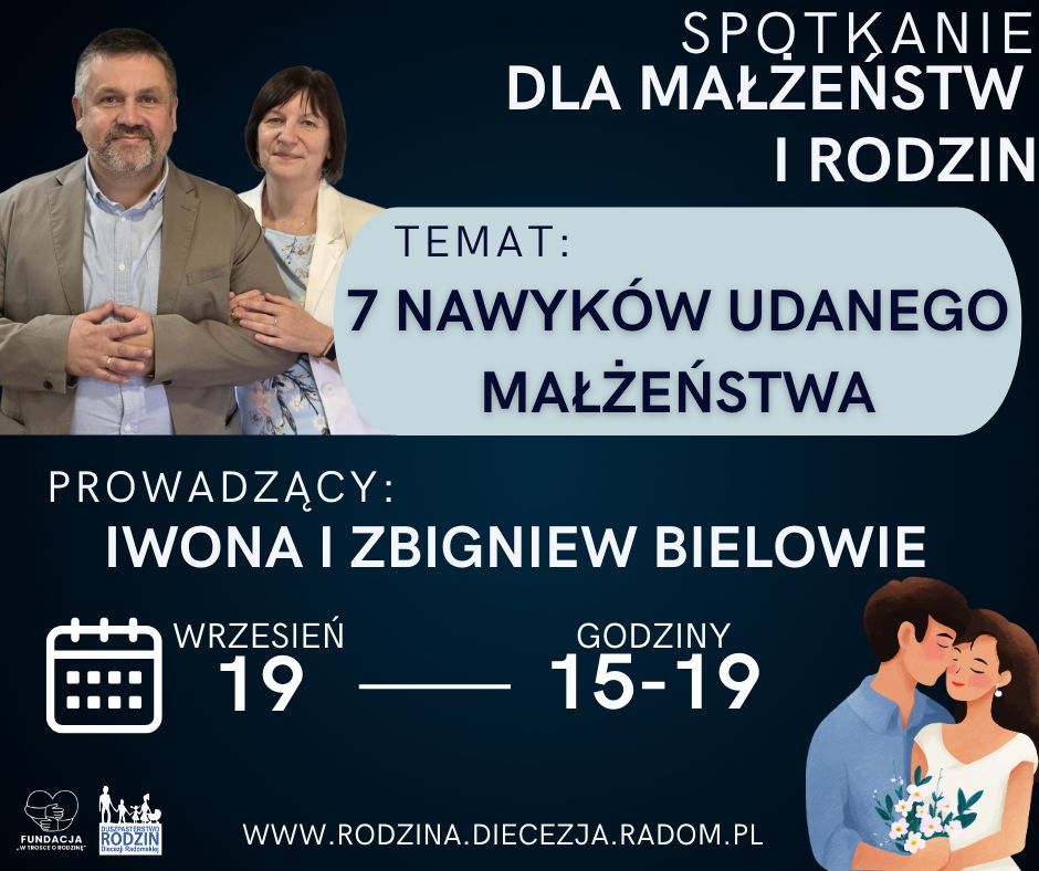 Spotkanie dla Małżeństw i Rodzin – 7 nawyków udanego małżeństwa